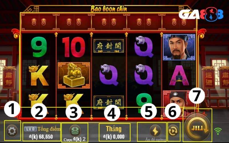 Bảng điều khiển giao diện game Bao Thanh Thiên Bảng điều khiển giao diện game Bao Thanh Thiên
