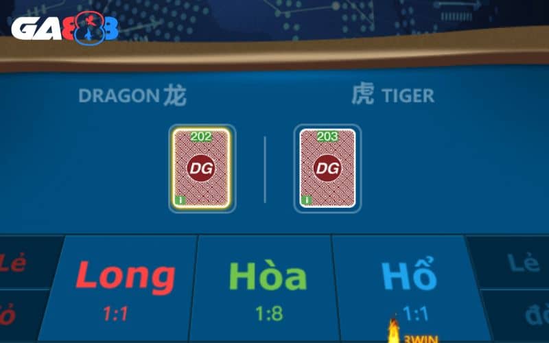 Rồng Hổ online là trò chơi bài đặt cược vào cửa Rồng hoặc Hổ